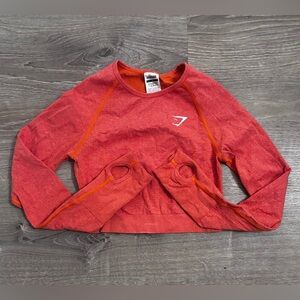 Gymshark Vital Seamless 2.0 Crop Top in Orange Marl Size Small
